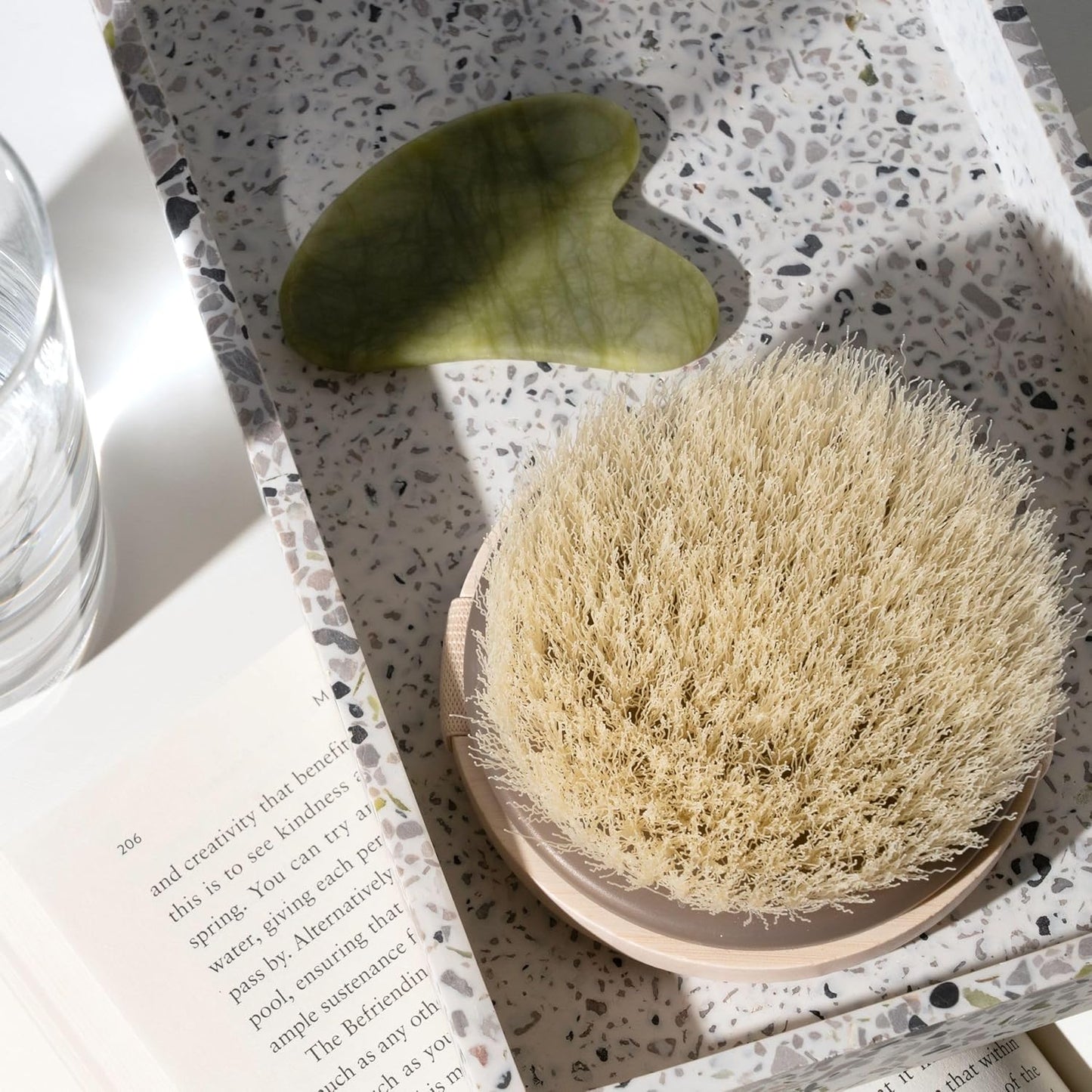 Dry Brush, Gentle Exfoliating Scrubber for Skincare and Beauty, Pore Cleansing, Pink