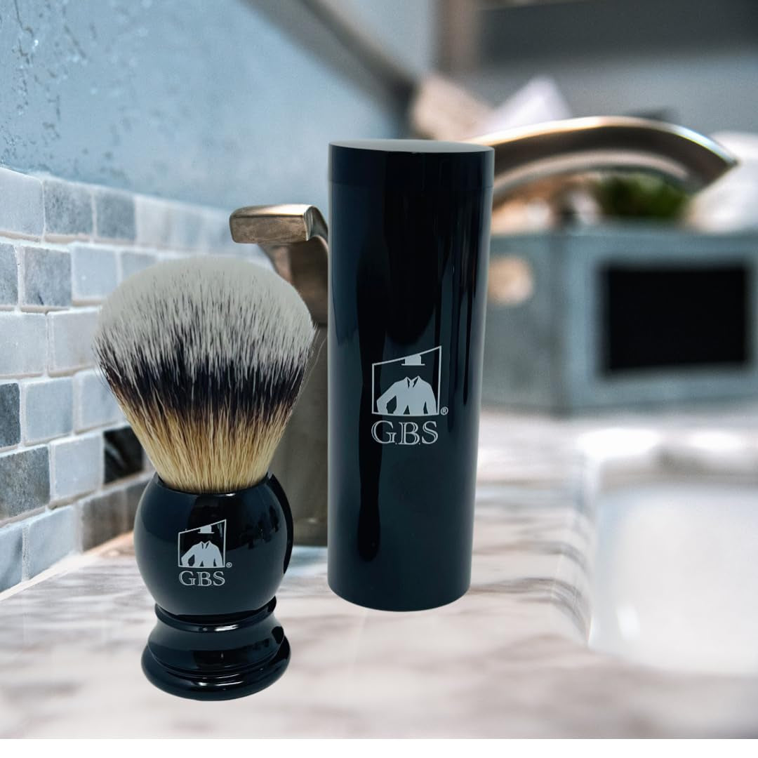 Vegan Synthetic Shaving Brush, Black