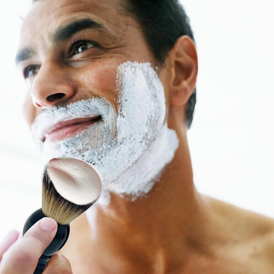 Vegan Synthetic Shaving Brush, Black