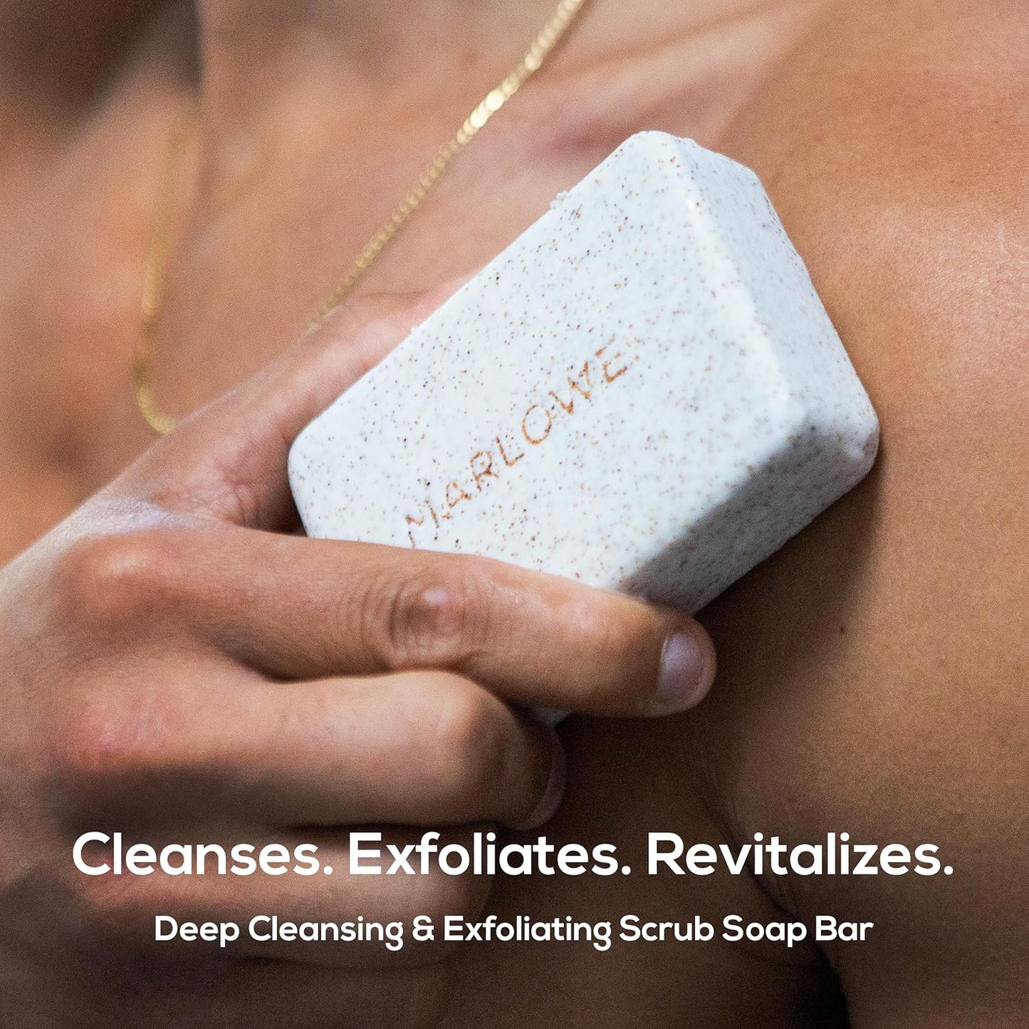 No. 102 Body Scrub Soap 7 Oz (6 Bars), Santal, Exfoliating Soap Bar with Shea Butter, Olive Oil & Green Tea Extracts, Cleanses, Smooths & Revitalizes Skin, Warm Amber, Spice & Citron Scent