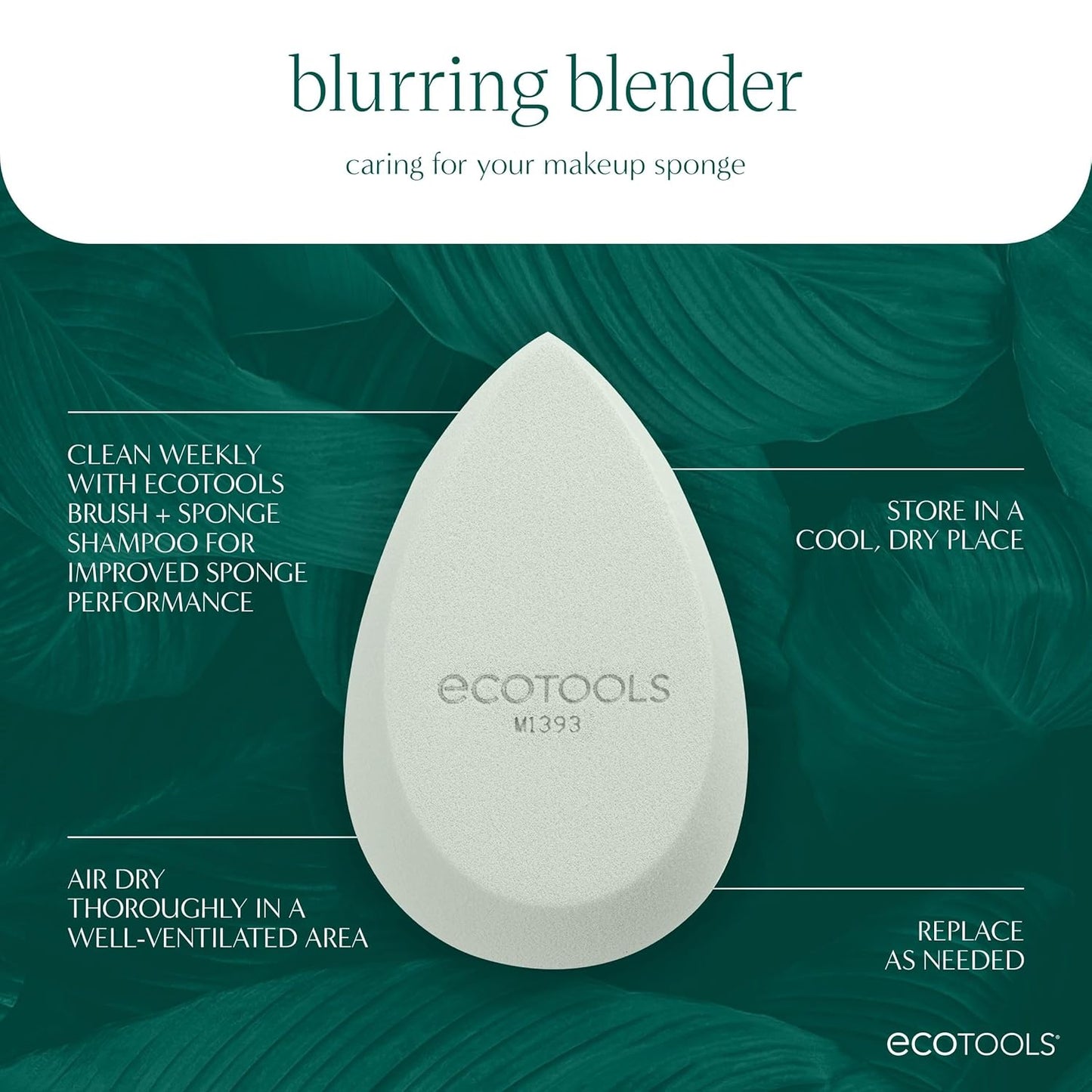 Blurring Blender Makeup Sponge Duo, Makeup Blender Sponge for Blurred Skin, for Liquid & Cream Foundation, Cloud Coverage Memory Foam, Eco Friendly & Latex Free, Cruelty-Free & Vegan, 2 Count