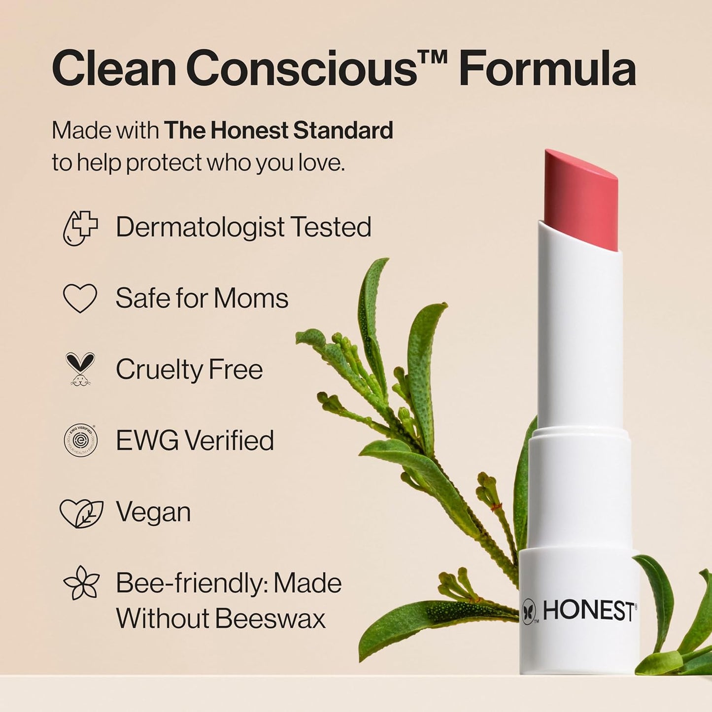 Moisturizing Vegan Tinted Lip Balm | Antioxidant-Rich Acai Extracts + Avocado Oil | Paraben Free + Cruelty Free | Summer Melon