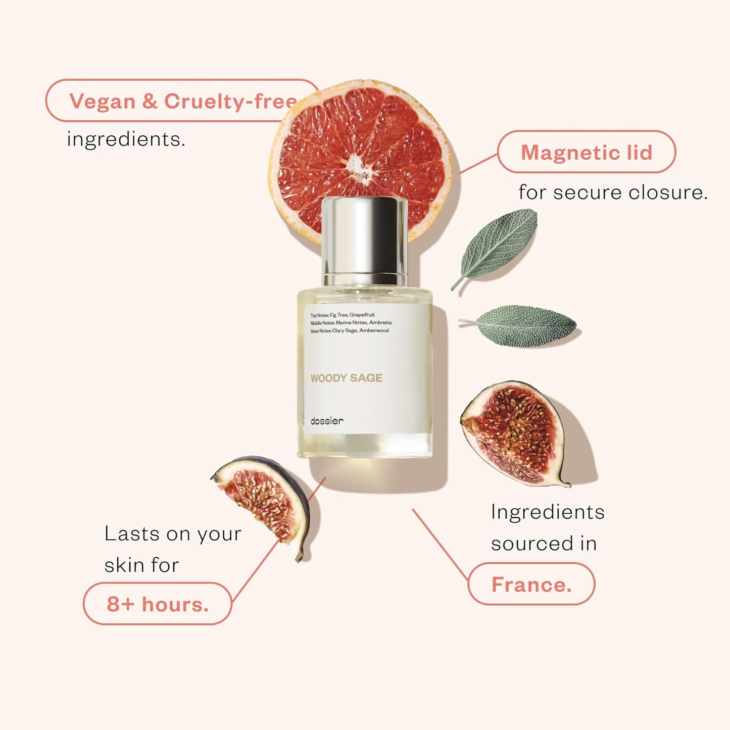 - Woody Sage - Eau De Parfum - Inspired by J.Malone'S Wood Sage & Sea Salt - Perfume Luxury - Pure Infused - Paraben Free - Vegan - for Women Men Unisex - Fragrance 1,70Z (Spray 50Ml)