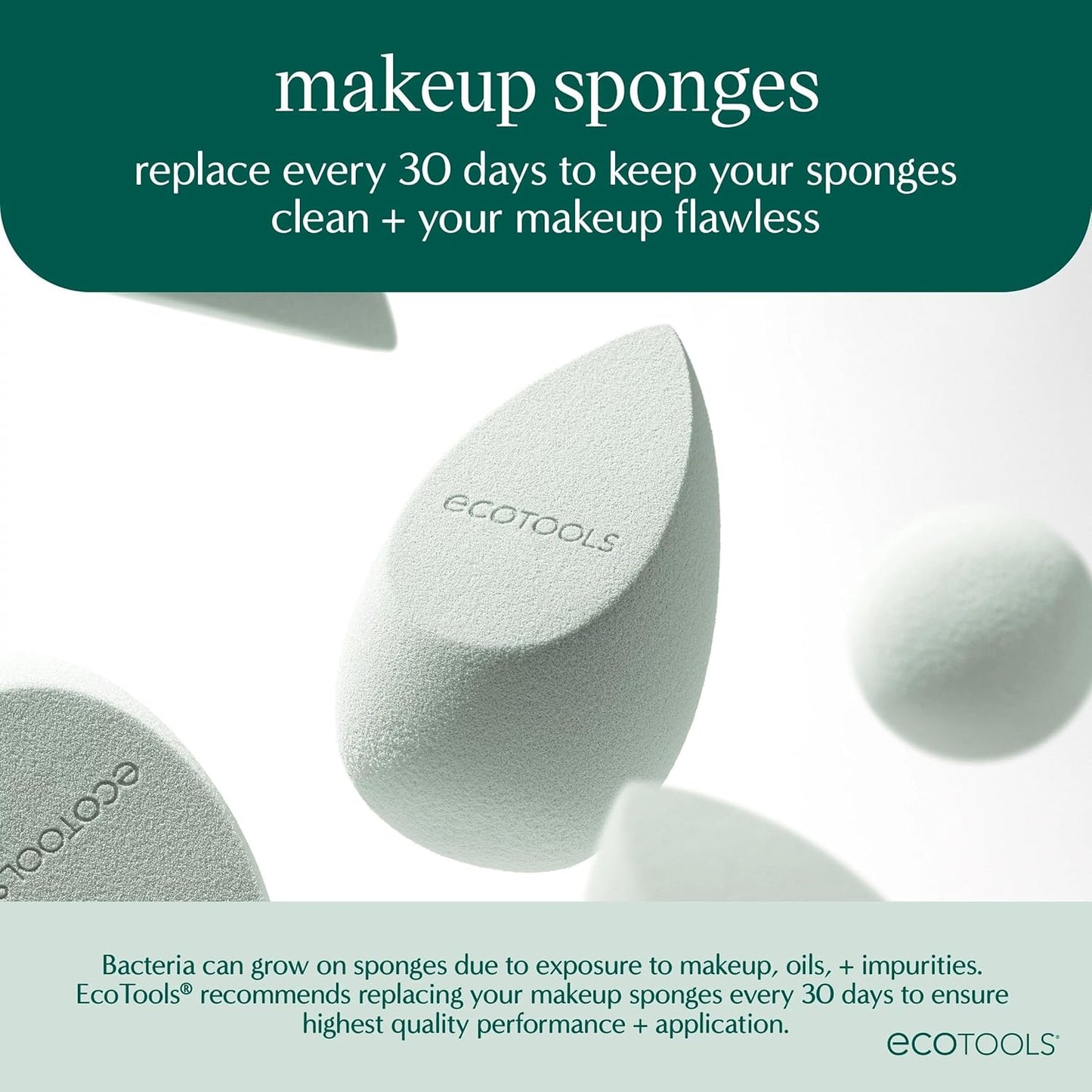 Blurring Blender Makeup Sponge Duo, Makeup Blender Sponge for Blurred Skin, for Liquid & Cream Foundation, Cloud Coverage Memory Foam, Eco Friendly & Latex Free, Cruelty-Free & Vegan, 2 Count