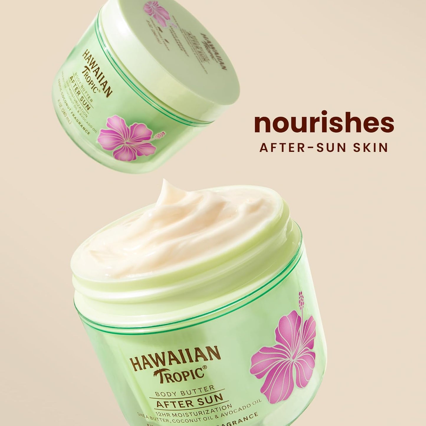 after Sun Body Butter with Coconut Oil, 8Oz | after Sun Lotion, Beach Essentials, Summer Vacation Essentials, Tan Extender Lotion, Coconut Body Butter, 8Oz
