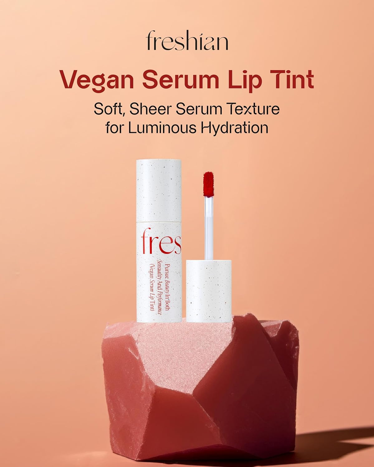 Vegan Serum Lip Tint (05 Rough, 0.21Oz) - Long-Lasting Moisturizing Formula, Lightweight Lip Stain. Korean Makeup Skin Care. Luminous, Hydrated Lips.