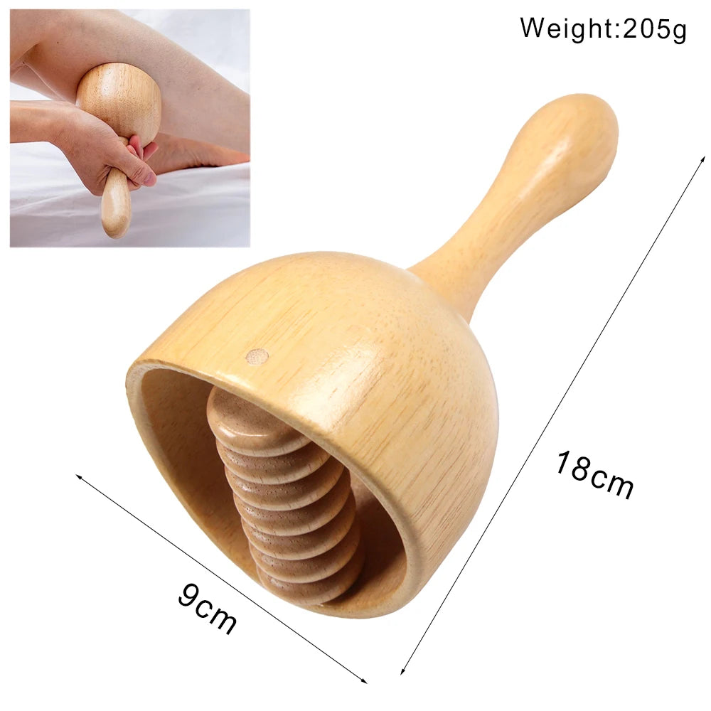 Wooden Massage Tools Wood Lymphatic Drainage Massager anti Cellulite Body Shaping Tools for Beauty, Gua Sha, Sore Muscle Relief