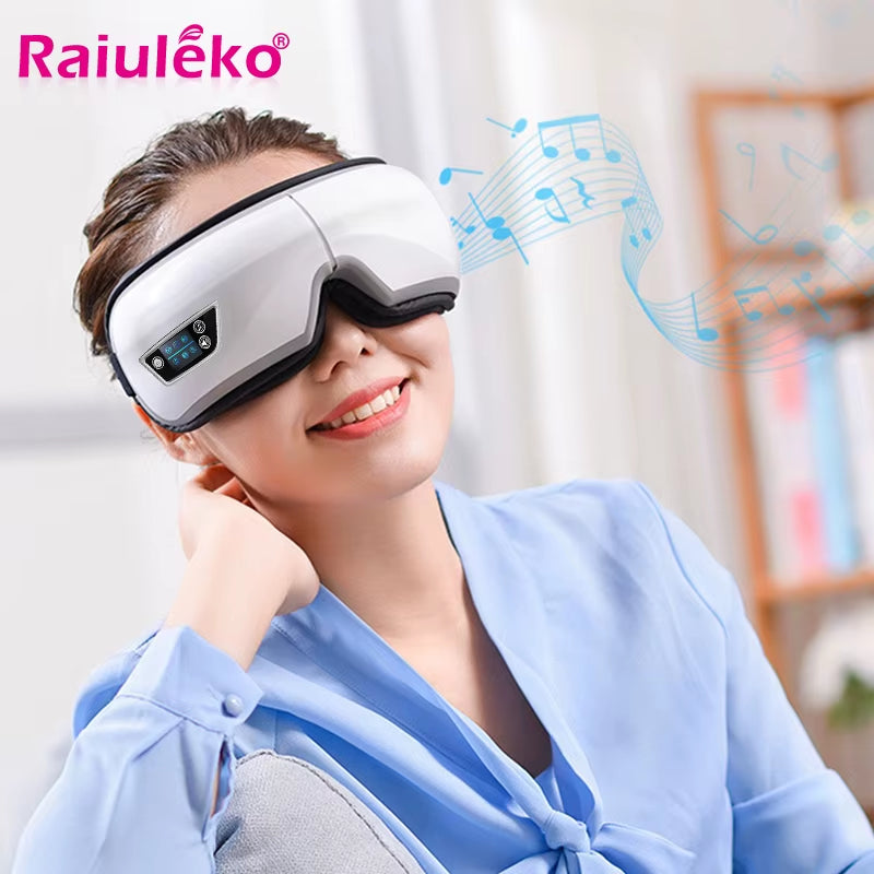 6D Smart Eye Massager Vibration Airbag Compress Eye Care Instrument Bluetooth Music Eye Massage Glasses Eye Relax Fatigue