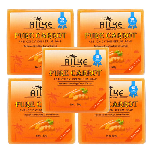 Organic Brightening Soap, with Carrot, Vitamin C&E, Cleaning, Moisturizing, Smooth and Soft Skin, for Face and Body Use