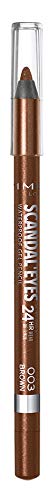 Rimmel London Scandaleyes Waterproof Gel Pencil Eyeliner, Long-Wearing, Ultra-Smooth, Smudge-Proof, 003, Brown, 0.04oz
