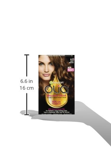 Garnier Hair Color Olia Ammonia-Free Brilliant Color Oil-Rich Permanent Hair Dye, 6.0 Light Brown, 1 Count (Packaging May Vary) (Pack of 2)