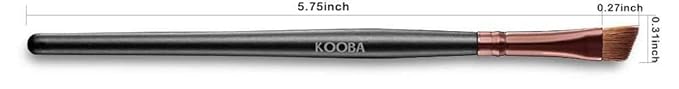 OWLFAVO Makeup Angle Eyeliner Kabuki Brush 2 Pcs - Portable Eye Powder Foundation Brush, Beauty Cosmetic Tool for Professional and Travel, Pack of 2