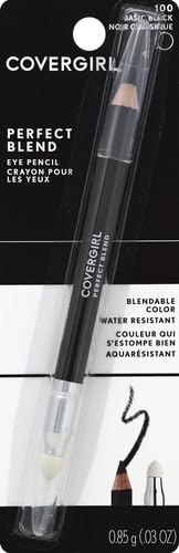 COVERGIRL Perfect Blend Eyeliner Pencil, Basic Black, Eyeliner Pencil with Blending Tip For Precise or Smudged Look (Pack of 2)