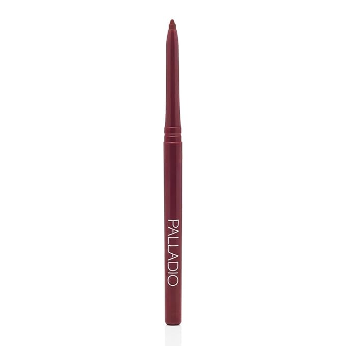 Palladio Retractable Waterproof Lip Liner High Pigmented and Creamy Color Slim Twist Up Smudge Proof Formula with Long Lasting All Day Wear No Sharpener Required, Raisin