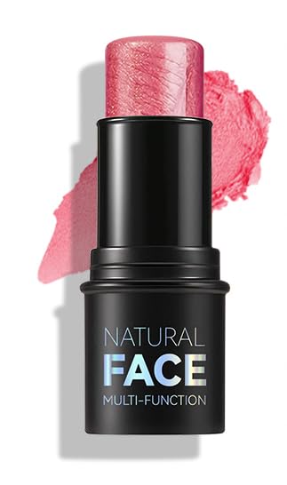 Natural Blush Stick for Cheeks & Lips - Creamy, Buildable, Vegan Makeup ，Long-Lasting, Easy Blend, Travel-Friendly (03)