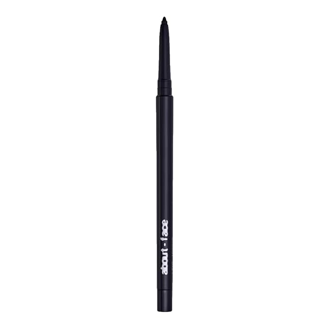 about-face Line Artist Longwear Gel Eyeliner Into The Void – High-Definition, Smudge-Proof, Waterproof, Matte Finish – Built-In Sharpener – Vegan, Cruelty-Free, Clean Beauty – 0.012 oz (Matte Black)