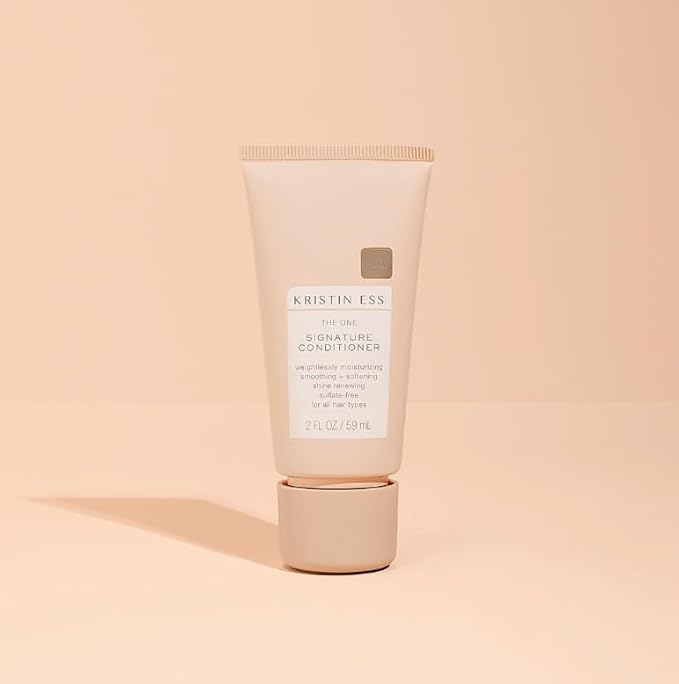 Kristin Ess Signature Travel Size Salon Shampoo + Conditioner Set for Moisture, Softness + Shine - Anti Frizz + Lightly Clarifying - Sulfate Free, Vegan + Safe for Color Treated Hair - Mini Travel Set
