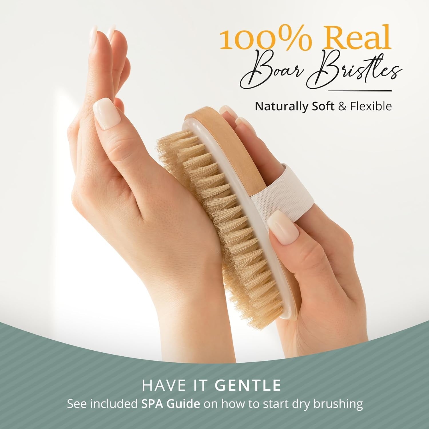 Dry Brushing Body Brush Set - Natural Boar Bristle Body Brush, Exfoliating Face Brush & Bath Gloves - Ideal Dry Skin Brush for Lymphatic Drainage & Healthy Glowing Skin!
