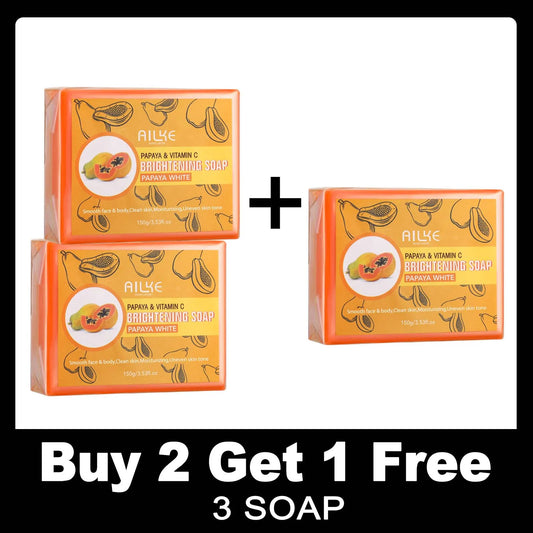 Skin Whitening Handmade Soap -Organic Papaya Soap for Black Spots, Clean Stains, Improves Dull Skin, Face & Body & Hands