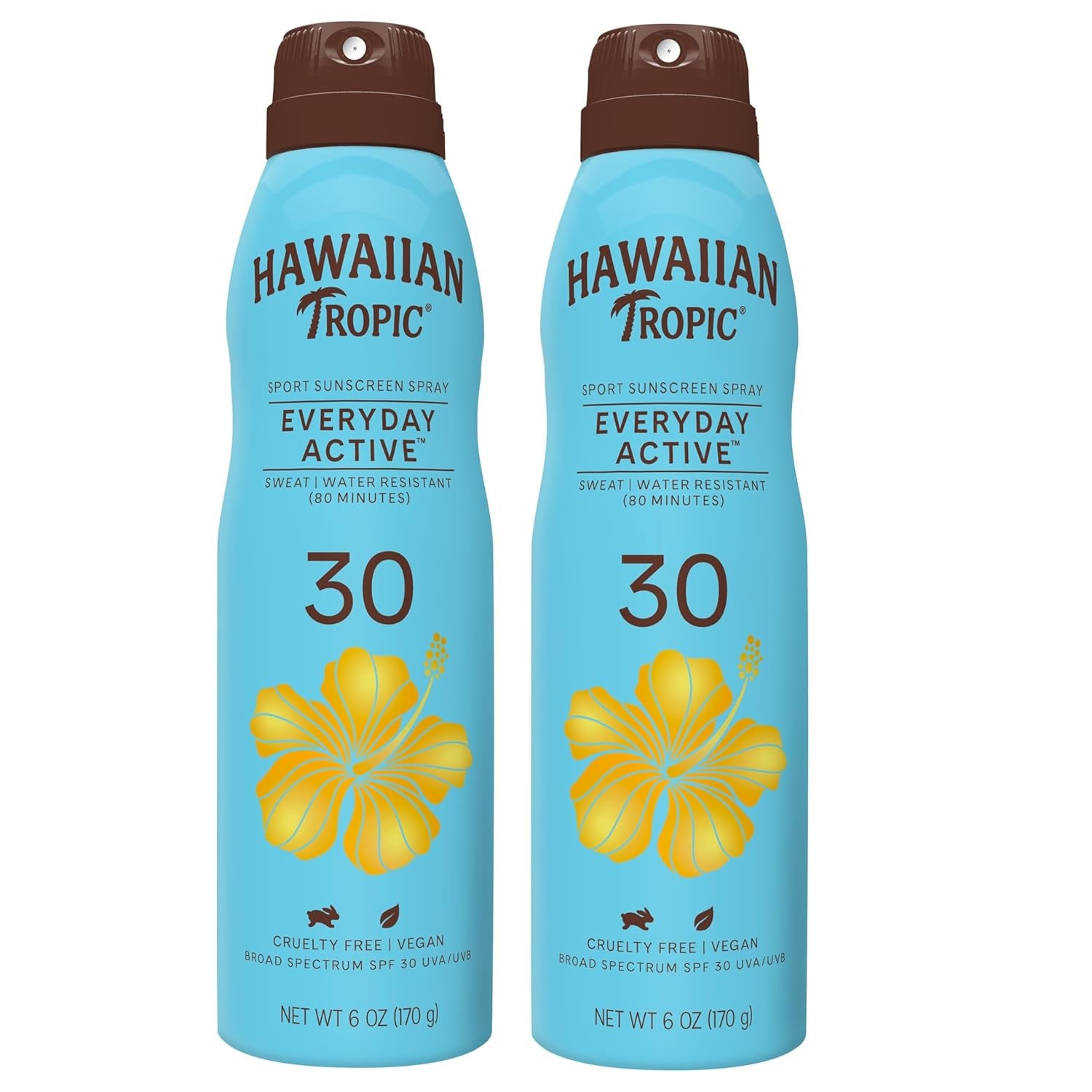 Everyday Active Clear Spray Sunscreen SPF 30|  Sunscreen Spray SPF 30, Sunblock, Oxybenzone-Free, 6Oz Each Twin Pack