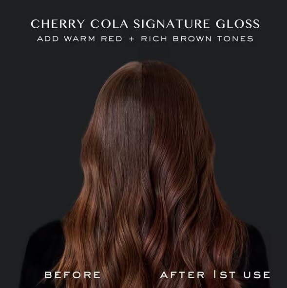 Kristin Ess Hair Gloss in Cherry Cola Warm Red Brown - 4 Wk Semi Permanent Hair Dye Glaze - Color Depositing Conditioner & Brassy Toner for Vibrant Color, Shine + Gloss, Vegan, Silicone & Ammonia Free