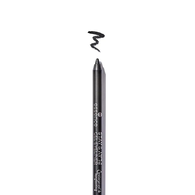 essence | Stay & Play Gel Eyeliner | Super Soft Gel-like Texture | Waterproof & Longlasting | Vegan & Cruelty Free (01 Black Raven)