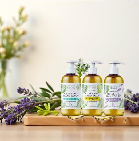 Brittanie’s Pure Castile Liquid Hand Soap Refill, Bergamot | Lavender | Lemongrass, 12 Ounce Pack of 3 | Dish Soap, Hair & Body, Home, Gentle & Pure, Natural Luxurious Oils, Vegan & Gluten Free
