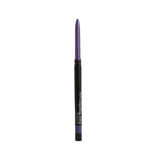 VASANTI Kajal Waterline Eyeliner Pencil - Long lasting, Blendable, Safe for Sensitive Eyes, Waterline Eye Liner - Water resisitant & Smudge proof - Opthalmologist Approved and Tested (Violet Rays)