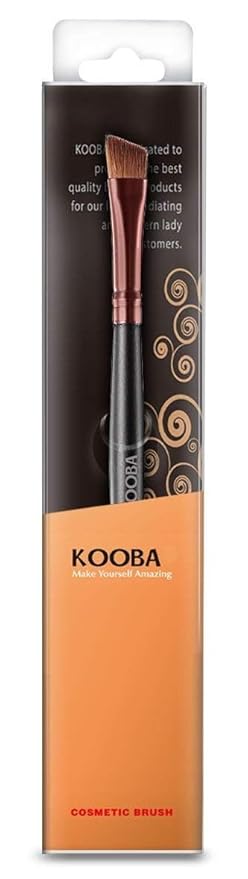 OWLFAVO Makeup Angle Eyeliner Kabuki Brush 2 Pcs - Portable Eye Powder Foundation Brush, Beauty Cosmetic Tool for Professional and Travel, Pack of 2