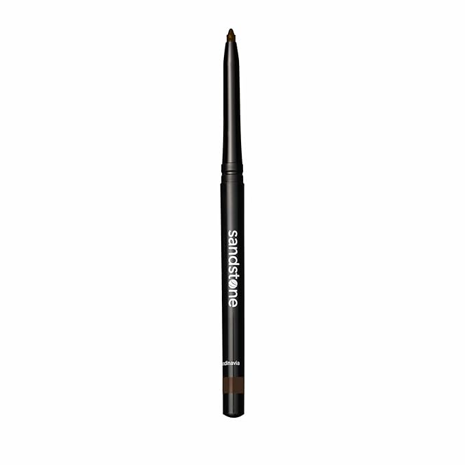 Sandstone Scandinavia Waterproof Eyeliner Pencil – Hypoallergenic & Vegan – Smudge-Proof Gel Formula – For Sensitive Eyes – Brown