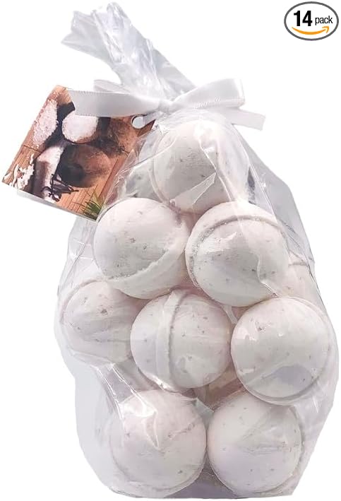 Bath Bombs 14 Set 1 oz/ea, USA Handmade | Shea & Coco Butter | Moisturizng Dry Skin | Gift Idea | Natural Ingredients | Vegan & Cruelty Free | Essential Oils Aromatheraphy - Caribbean Coconut