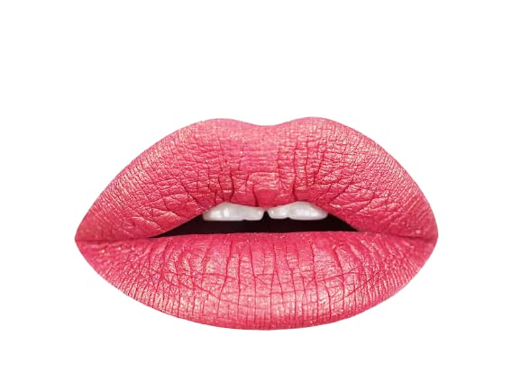 Aromi Metallic Liquid Lipstick | Peachy Pink, Coral Lip Color with Shimmery Finish, Long-lasting, Vegan, Cruelty-free, Smudge Proof, Gluten Free (Rose Gold)