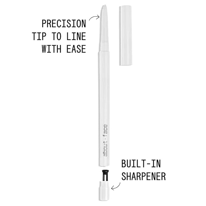 about-face Line Artist Longwear Gel Eyeliner High Altitude – High-Definition, Smudge-Proof, Waterproof, Matte Finish – Built-In Sharpener – Vegan, Cruelty-Free, Clean Beauty – 0.012 oz (Matte White)