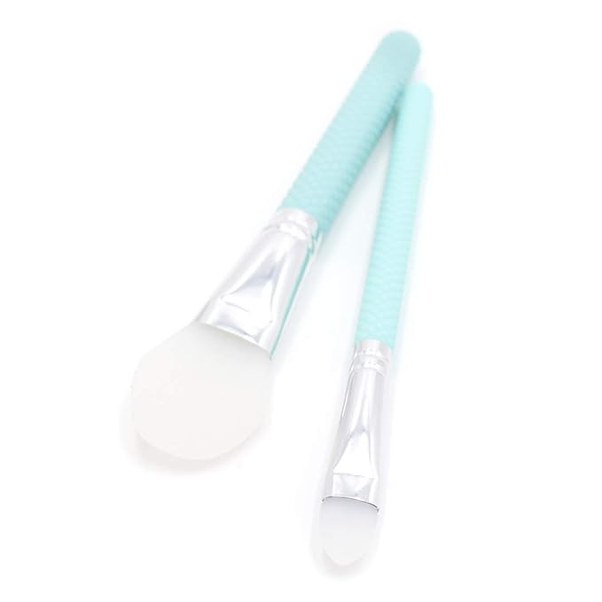 MODA Spa 2pc Silicone Face Mask Applicator Kit – Skincare Brush Set for Creams, Clays & Serums – Vegan & Mess-Free