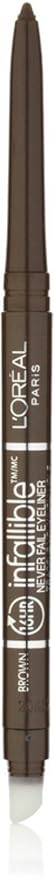L'Oreal Infallible Never Fail Eyeliner, Brown [531], 0.008 oz (Pack of 3)