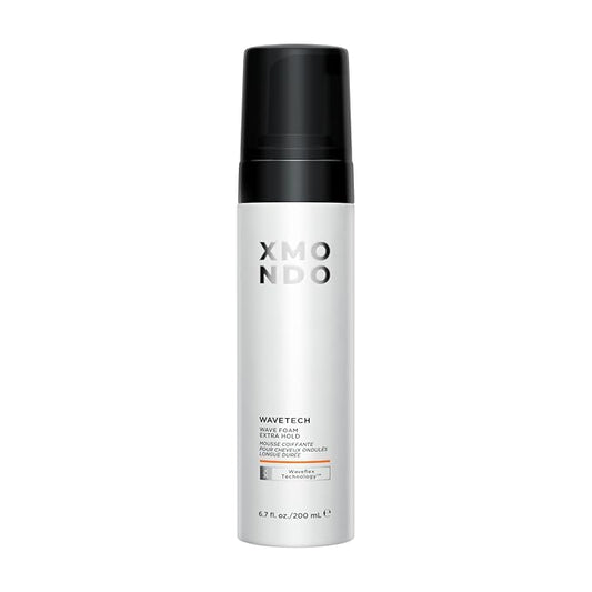 XMONDO Hair Wavetech Extra Hold Wave Foam - Vegan Formula with Pro-Vitamin B5 and Anti-Frizz Nutrients to Fight Static, Control Frizz, and Enhance Your Wavy Hair, 6.7 Fl Oz, 1-Pack