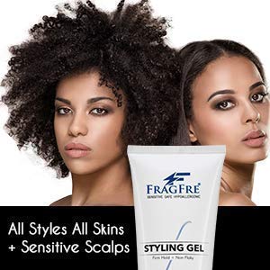 Firm Hold Hair Gel Fragrance Free 8 oz - Strong Styling Gel for Aggressive Hair Styles - Paraben Free Hypoallergenic Sensitive Formula - Non-Irritating Vegan No Gluten/Cruelty (1 Pack)