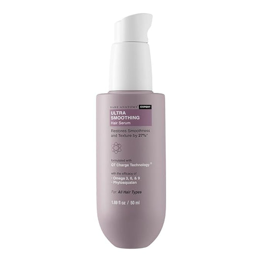 Bare Anatomy Ultra Smoothing Hair Serum Powered By Carbohydrate Complex & Niacinamide | Serum for Smooth & Shiny Hair | For Dry & Frizzy Hair | Women & Men | 100 ml