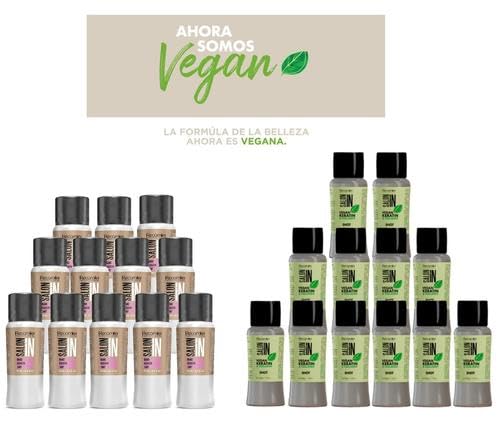 Salon In by Recamier - Vegan Keratin 12 Shots Hair Treatment | Vegan Keratin & Collagen Hair Shot Intensive Treatment – Box of 12 Shots | 0.51 fl oz / 15 ml