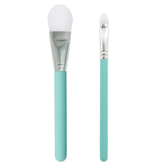 MODA Spa 2pc Silicone Face Mask Applicator Kit – Skincare Brush Set for Creams, Clays & Serums – Vegan & Mess-Free