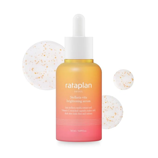 RATAPLAN Stellaria-Vita Brightening Serum for Face, Pure Vitamin C, Vitamin B12, Glutathione, Vegan, Improvement of blemishes, Improved skin texture, Brightening Skin Serum, Korean Skincare 1.69 fl oz
