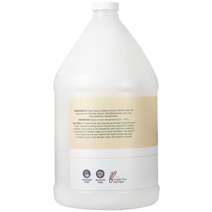 Ginger Lily Farms Club & Fitness Moisturizing Conditioner for Dry Hair, 100% Vegan & Cruelty-Free, Fragrance Free, 1 Gallon (Pack of 4)