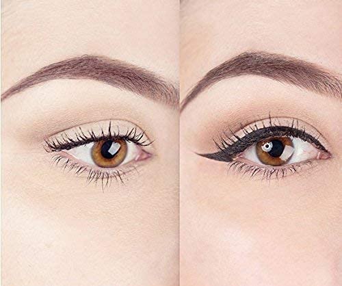 The Flick Stick Winged Eyeliner Stamp For Quick and Easy Cat Eye Makeup, SmudgeProof & Waterpoof Eye Liner Cat Eye Stencil Makeup Tool, Wingliner, Liquid Eyeliner Pens (10mm Classic, Midnight Black)