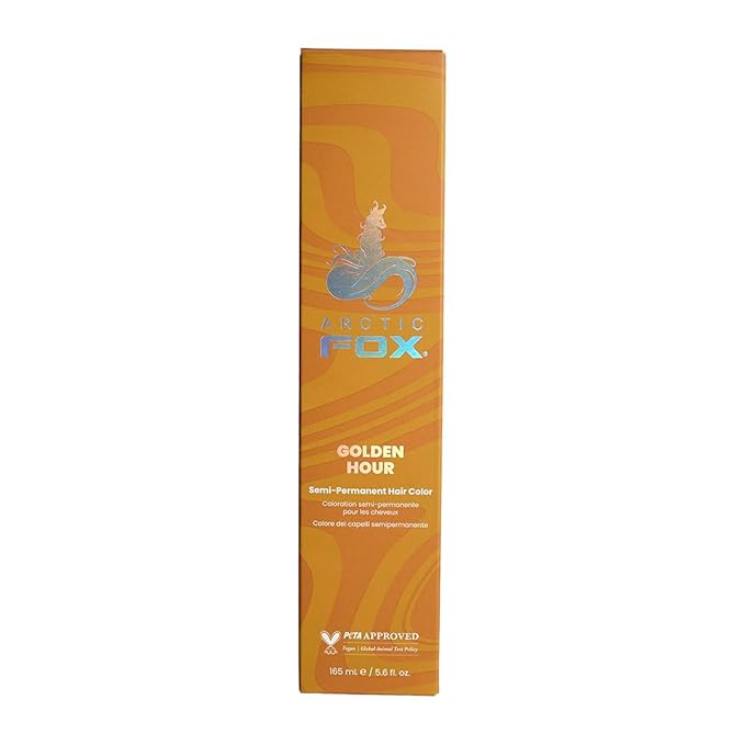 Arctic Fox Semi-Permanent Hair Dye, Vegan & Cruelty-Free, Golden Hour, Ammonia-Free, Conditioning Formula, For All Hair Types, DIY Color, 5.6 fl oz