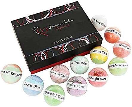 Bath Bombs for Women Gift Set. 12 Fizzy Handmade Shea Butter Essential Oil Bath Bombs for Mom & Wife. Gift for Women & Men.