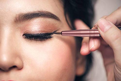 OWLFAVO Makeup Fine Point Eyeliner Kabuki Brush - Portable Eye Powder Foundation Brush, Beauty Cosmetic Tool for Professional and Travel