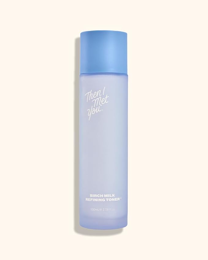 Then I Met You Birch Milk Refining Toner, Hydrating and Exfoliating Milky Toner, Minimizes Pores and Strengthens Skin Barrier, Korean Skincare for Deep Hydration, Gentle Daily Exfoliant, 3.38 oz