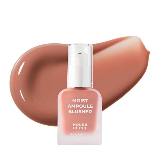 House of Hur Moist Ampoule Blusher with 50% Moisture Essence | Hydrating & Long-Lasting Blush | 0.68fl.oz (9 Shades) (Nude Beige)