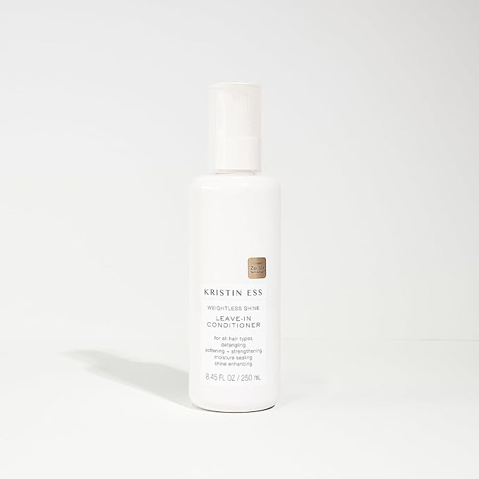 Kristin Ess Hair Hydrating Salon Leave In Conditioner Spray for Strength + Shine - Lightweight Anti Frizz Detangler for Women - Sulfate Free + Color Safe - Castor Oil Moisture Bond Repair Spray
