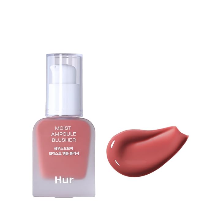 House of Hur Moist Ampoule Blusher, Buildable Water-based Formula, Infused with over 50% moisture essence, no tackiness, long-lasting moisture, weightless feel (03 Rose Brown, 20ml)